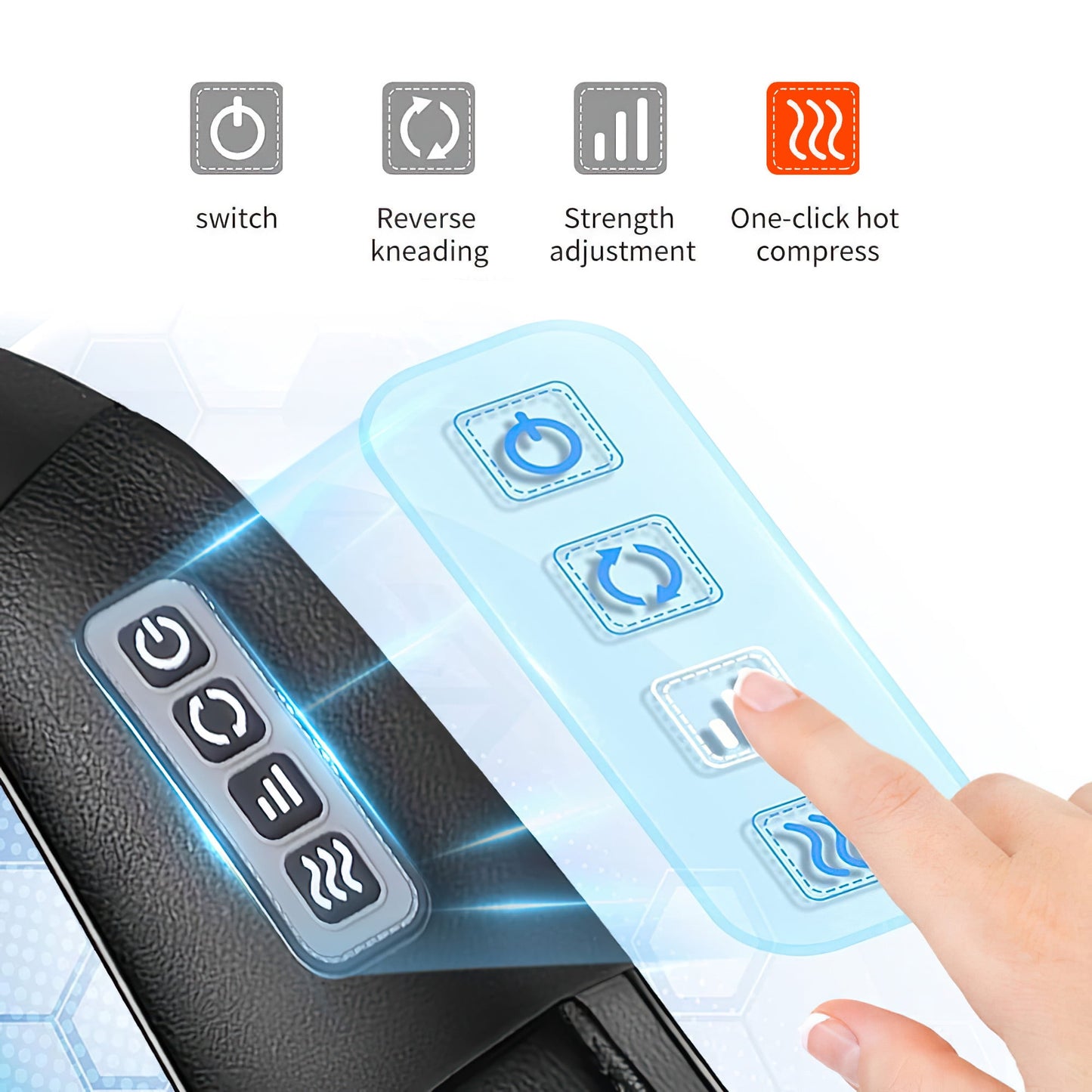 WERTYI Shiatsu Neck and Back Massager with Heat,Electric Deep 4D Tissue Massage for Body Muscle Pain Relief,Usb-Rechargeable Best Gifts for Men Women Home, Office, and Car