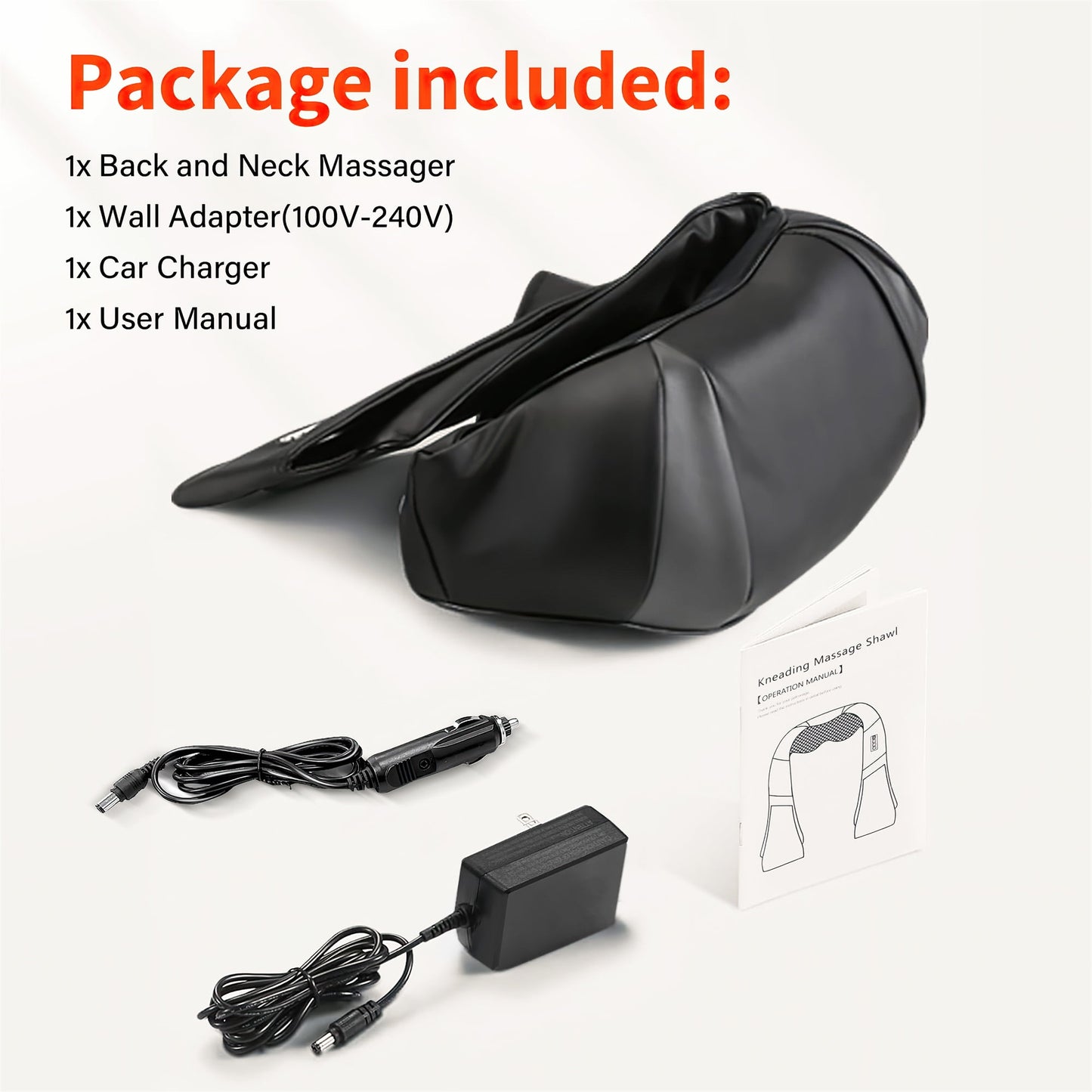 WERTYI Shiatsu Neck and Back Massager with Heat,Electric Deep 4D Tissue Massage for Body Muscle Pain Relief,Usb-Rechargeable Best Gifts for Men Women Home, Office, and Car