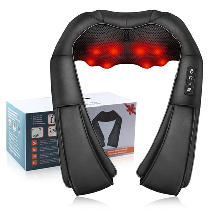 WERTYI Shiatsu Neck and Back Massager with Heat,Electric Deep 4D Tissue Massage for Body Muscle Pain Relief,Usb-Rechargeable Best Gifts for Men Women Home, Office, and Car