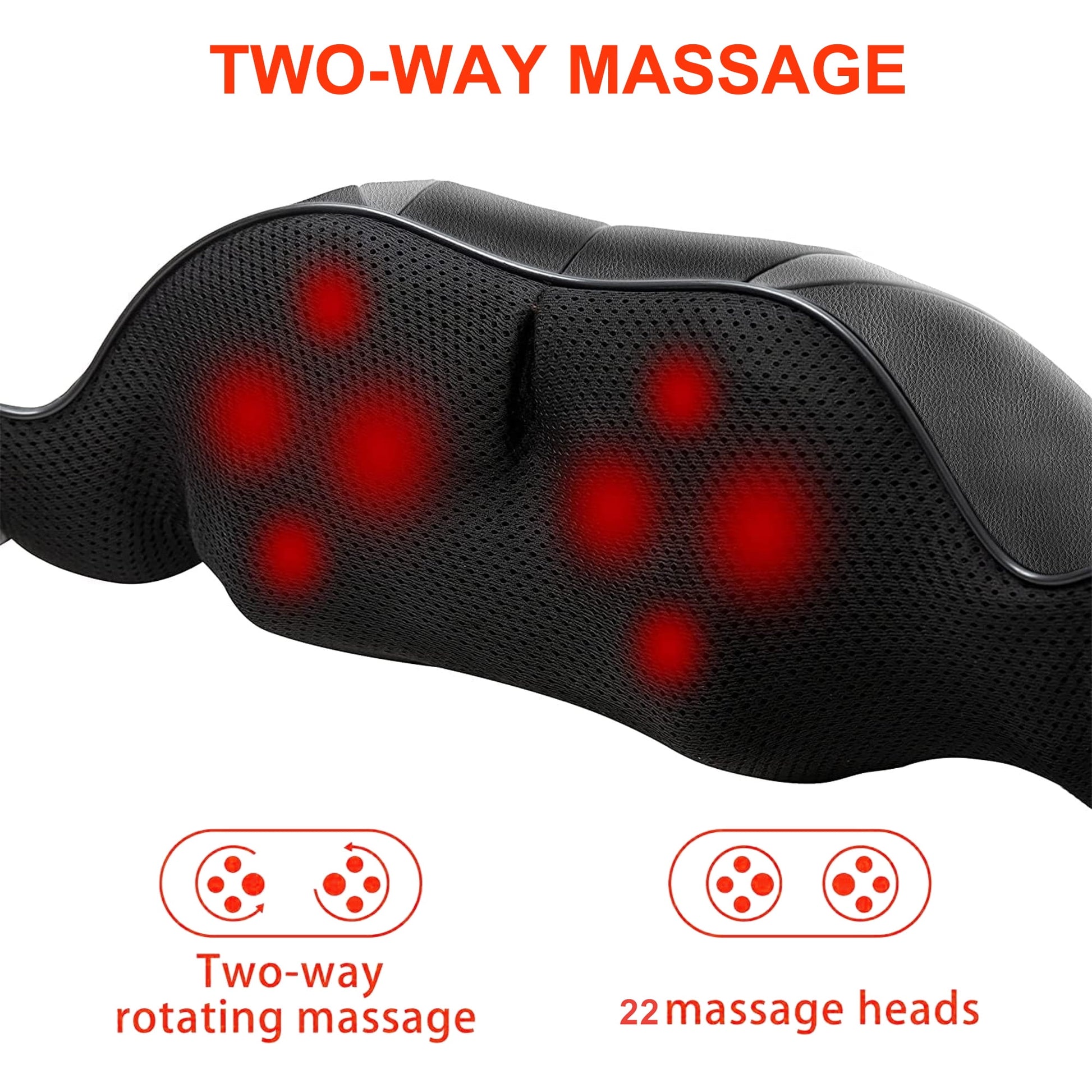 WERTYI Shiatsu Neck and Back Massager with Heat,Electric Deep 4D Tissue Massage for Body Muscle Pain Relief,Usb-Rechargeable Best Gifts for Men Women Home, Office, and Car